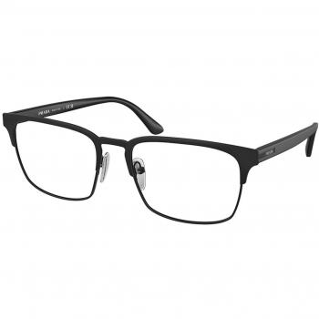 Prada PR 58ZV Asian Fit 1BO1O1 Men's Eyeglasses Black Size 57 - Blue Light Block Available