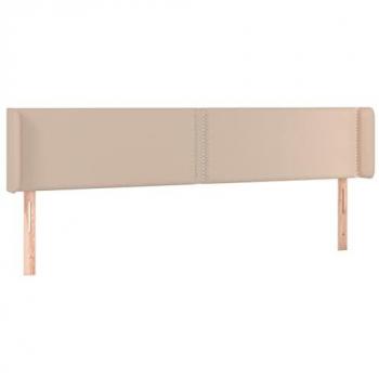 Cabecero de Cama con Orejas en Similpelle Color Capuchino 163x16x78/88 cm