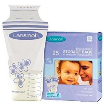 Lansinoh Bolsas de almacenamiento de leche materna bolsas de leche materna, paquete de 25 piezas