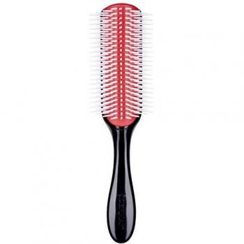 Denman D4 - Cepillo (9 filas), color negro y rojo