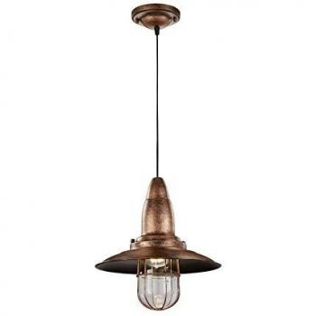 Lámpara colgante Fisherman con acabado en cobre antiguo E27 1x28W