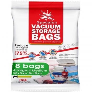 Bolsas de almacenamiento de vacío: paquete de 8 - 4 grandes
