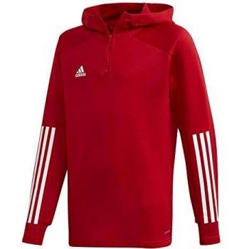 adidas CON20 TK Hood Y Sweatshirt, Unisex-Child, Team Power Red/White, 1112
