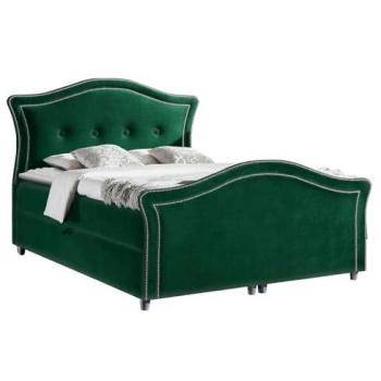 Cama Continental Doble Baltimore 136 Verde Tapiz Magic Velvet 214x210x130cm