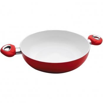 Ibili 419028 - Sartén honda con asas Vital Aluminio-Cerámica 28 cm