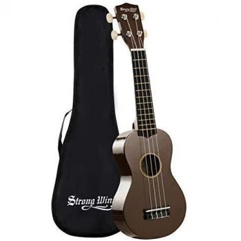 Strong Wind Ukelele Soprano 21 Pulgadas, 4 Cuerdas Instrumento Ukelele Hawaiano con Bolsa,para Niños Estudiantes amigos Principiantes y Adultos