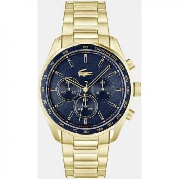 Reloj de Hombre Lacoste Boston 2011381 Cronógrafo de Acero Dorado con Función de Parada y Fecha