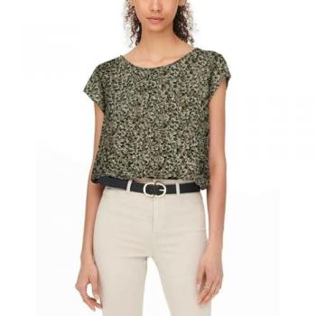 Only Vic Women's Short Sleeve AOP Top in Green