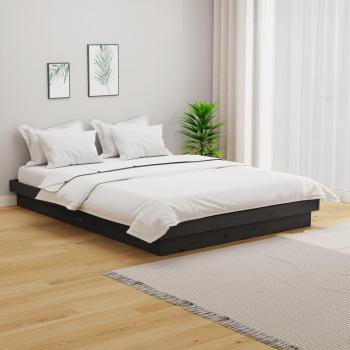 Mesa Redonda de Madera Maciza Gris 120x200 cm