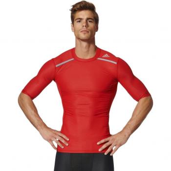 adidas Tf Chill Ss Camiseta de Manga Corta, Hombre, Rojo