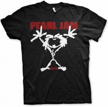 Camiseta unisex adulta Stickman de Pearl Jam en color negro, talla XL
