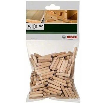Bosch 200 unidades tacos de madera 6 x 30 mm
