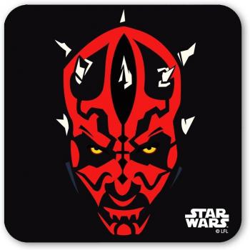Logoshirt - Guerra de Las Galaxias Posavasos - Star Wars Coaster - Darth Maul - Coloreado - Diseño Original con Licencia