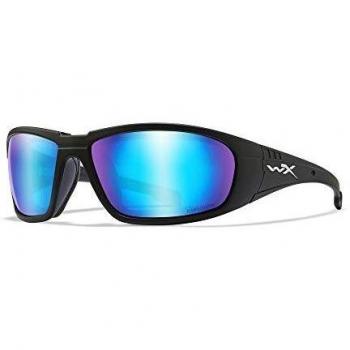 Wiley X Ccbos09 Wx Boss Captivate Sunglasses-Polarized Blue Mirror Gafas De Sol, Black, One Size Unisex