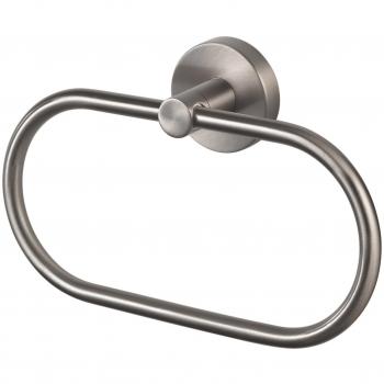 Haceka Kosmos Tec Toallero Aro Ovalado, Acero Inoxidable, Gris, 5x21x12.6 cm