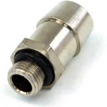 High-Flow 13mm (1/2) Hose Connector G1/8 with O-Ring - Silver