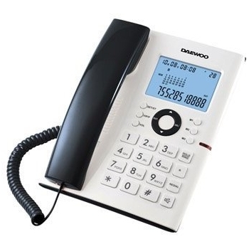 Teléfono de Sobremesa Daewoo 946760 con Pantalla Retroiluminada, Identificación de Llamadas y Teclas Grandes en Color Negro