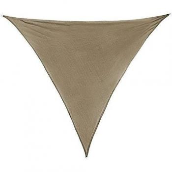 El toldo SUN FRANCIS con forma triangulada 3 x 3 x 3 m 100 % HDPE en muchos colores diferentes por Ventus, Color:Capuchino