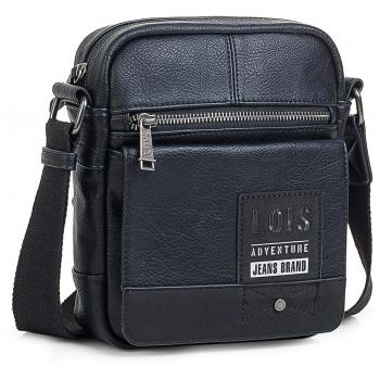 Lois - 96021 Bolso Bandolera Hombre. Bolsa de Mensajero al Hombro, Cierre con Cremallera. Múltiples Compartimentos. Piel sintética Polipiel, Color Negro