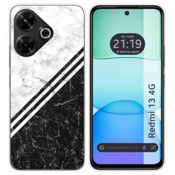 Funda de Silicona Mármol 01 para Xiaomi Redmi 13 4G con Diseño Elegante