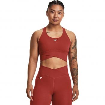 Under Armour - Top de mujer Proyect Rock Under Armour, material ligero y transpirable, tecnología anti-olor, diseño ajustado, costuras planas para mayor comodidad, logo distintivo de Proyect Rock