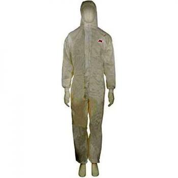 Mono de protección desechable 3M 4520 tipo 5/6 blanco y verde talla 4XL, ligero y transpirable contra polvos peligrosos y salpicaduras