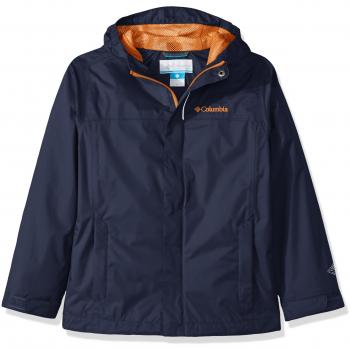 Columbia Watertight Jacket Chaqueta Impermeable, Aislamiento térmico sintético Hi-Loft, Niño, Collegiate Navy, XS