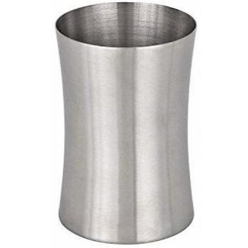 Wenko Vaso para Cepillos de Dientes, Acero Inoxidable, Plata, 6.7x6.7x9.9 cm