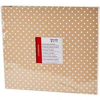 Álbum de fotos 30 x 30 cm - Gris con lunares blancos y Beige con puntos blancos