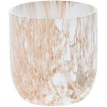 Vela Aromática Textura Mármol Piña Marrón Ø9 cm