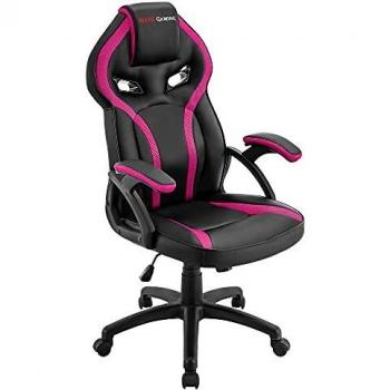 Mars Gaming MGC118BPK, Silla Gaming Ergonómica en PU y Nylon, Regulable, Rosa