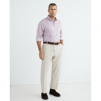 Camisa de hombre casual falsa lisa manga larga Tallas Grandes Mirto