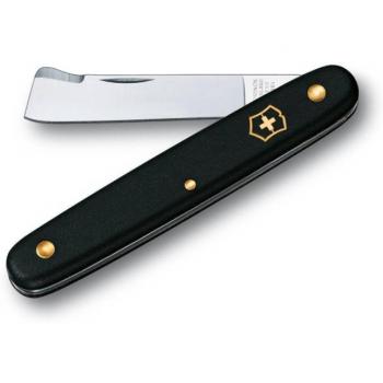 Victorinox Küchen-Okuliermesser Gerade Klinge Blister - Navaja de bolsillo, color negro, talla 56 mm