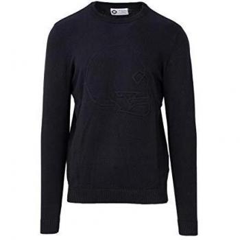 JACK & JONES Jersey para hombre con cuello redondo, 12140789, XL, color negro