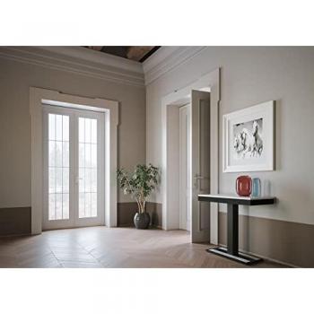 Consola extensible 90x40/300 cm Capital Evolution Blanco Fresno con estructura Antracita