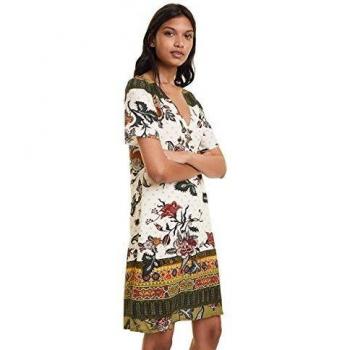 Desigual Dress Hilier Vestido, Verde