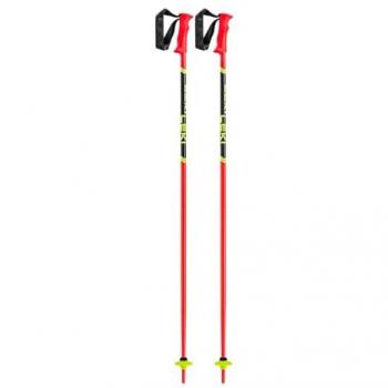 Leki Alpino Bastones Racing Transparente Niño Niños - Bastones de esquí, diseño ligero y resistente, ajuste específico para niños, empuñadura ergonómica, sistema de bloqueo seguro, material duradero y flexible
