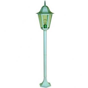 LUTEC 11333 LJ WH A++ to E - Lámpara de camino, aluminio, E27, color blanco, 106 x 23,5 x 106 cm