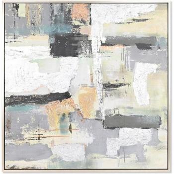Cuadro lienzo abstracto moderno de 131x3,8x131 cm para decoración del hogar