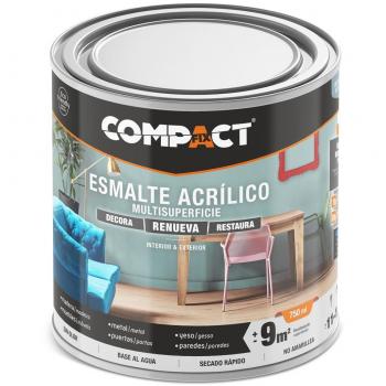 Esmalte Acrílico Satinado 750ml Amarillo Compact - Alta Resistencia