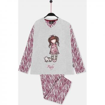 Pijama Manga Larga Ruby Wild gris Santoro