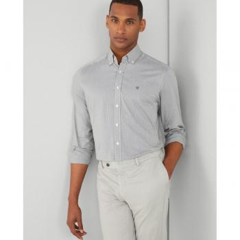Camisa de hombre slim fit de cuadros vichy en verde