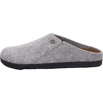 Birkenstock Zermatt Men's Wool Felt Slippers - Light Grey - UK 7.5 / EU 41 Regular