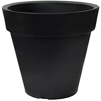 Macetero de polietileno rotomoldeado color antracita 40x35 cm WELLHOME