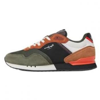 Pepe Jeans London Grade M, Zapatillas Deportivas Planas para Hombre, Combinado Verde Dusky Green, Talla 45 EU