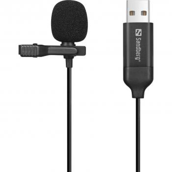 Sandberg Micrófono de clip USB para streamer