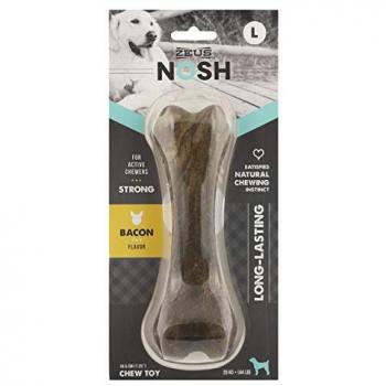 Juguete Mordedor para Perros Zeus Nosh Strong, Hueso de Beicon, 18 cm