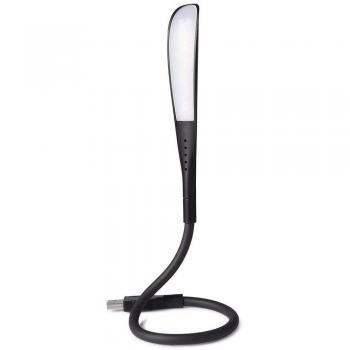LEDGLE USB LED Luz Lectura Portátil Lámpara LED Noche Luz PC Cable de Iluminación, Interruptor Sensible al Tacto,3 Brillos Ajustables, Cuello de Cisne Flexible