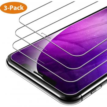 Syncwire Protector de Pantalla Compatible con iPhone X iPhone XS, [3 Unidades] HD Cristal Templado 9H Dureza 2.5D Protector de Pantalla Ultra Transparente para iPhone X/10