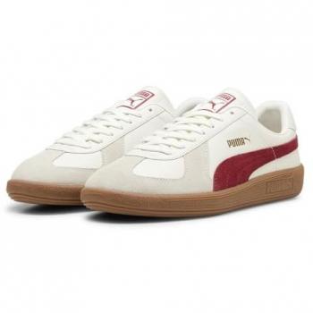Puma Army Trainer Kids Sneakers - Unisex Casual Footwear in White/Red (EU36-EU47)